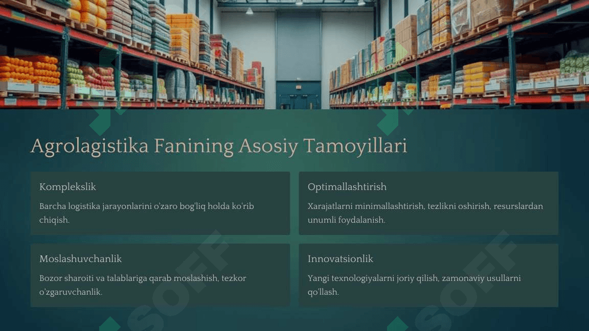 Agrolagistika Fani Talim va Amaliyot 4