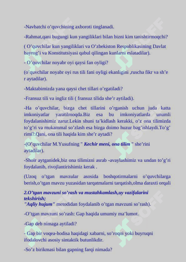 Dars ishlanma ona tili 8-sinf 3