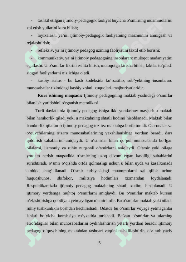 Ijtimoiy  pedagogning maktab yoshidagi o‘smirlar bilan ish yuritishi 5