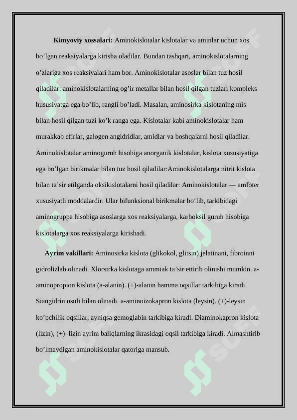 Aminokislotalarni ajratib olish va identifikatsiyalash usullari 4