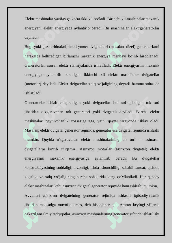 Asinxron dvigatellarni xarakteristikasi 2