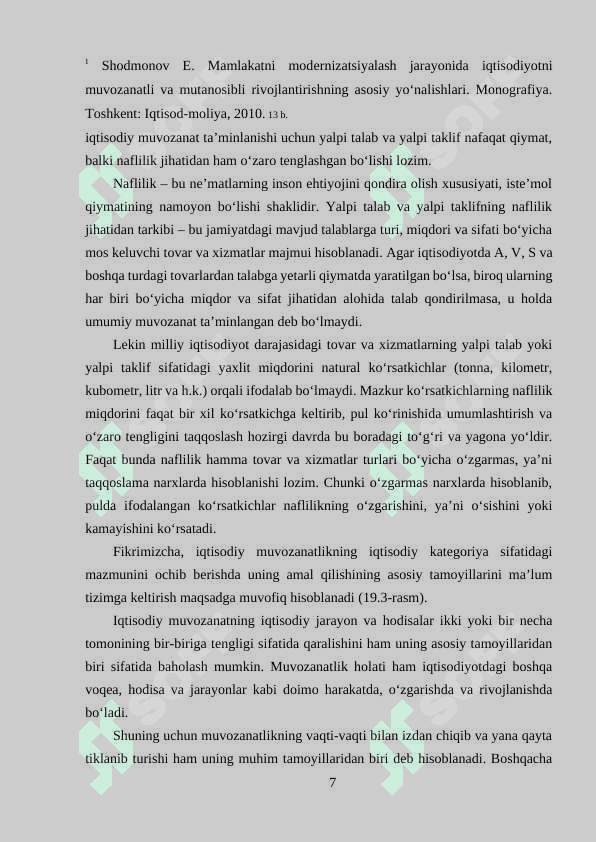 Milliy iqtisodiyotning muvozanati 8