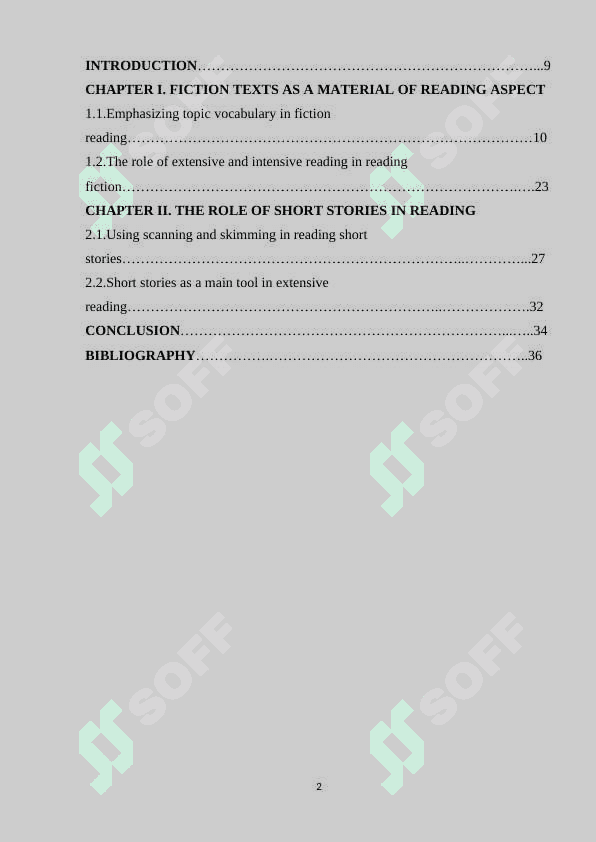 Reading fictions and short stories in education 2