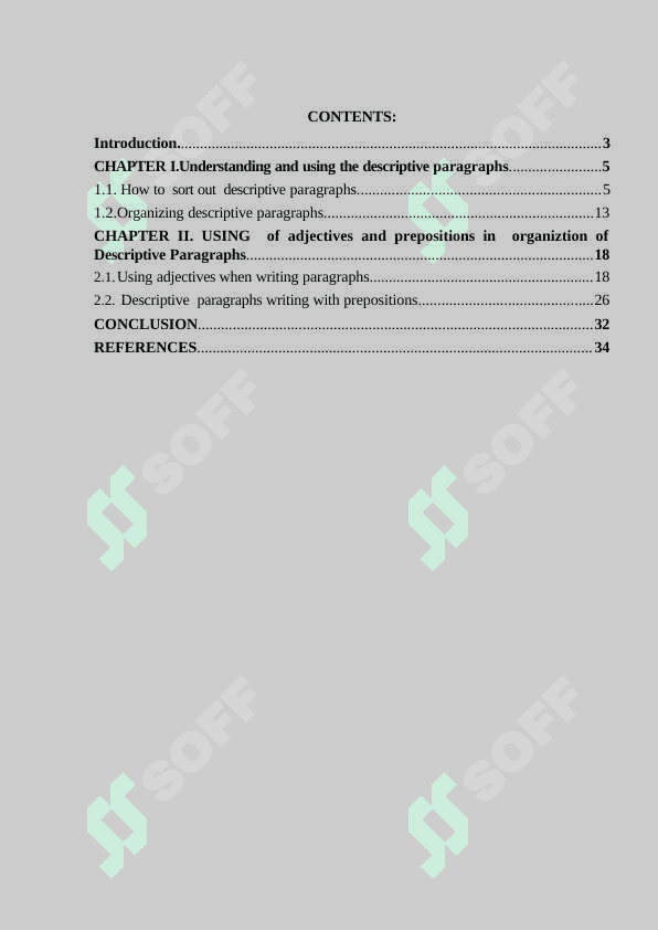 Organizing and writing descriptive paragraphs using adjectives and prepositions 2