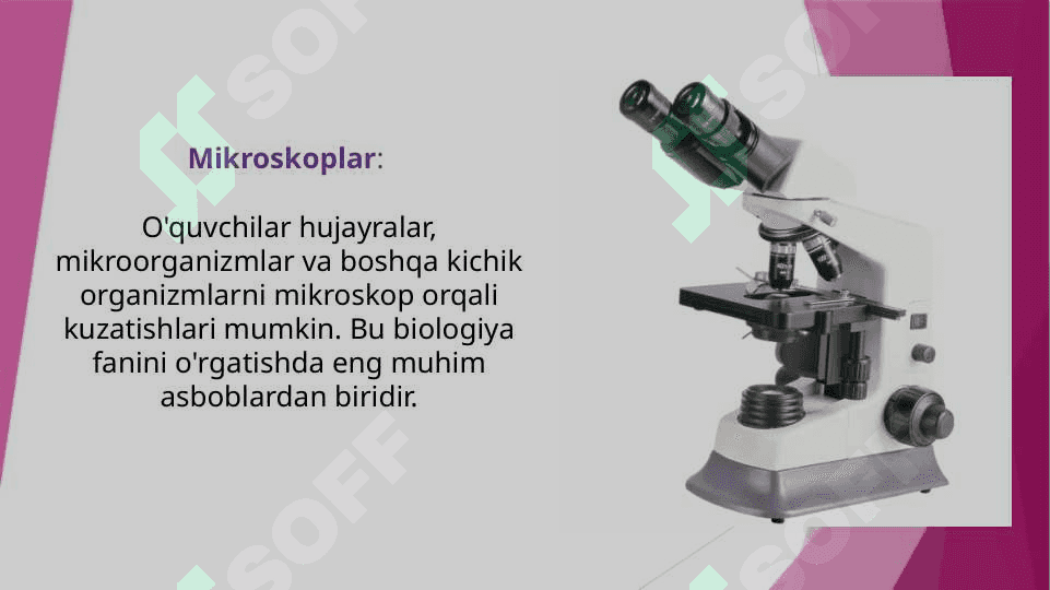 Biologiyani o'qitishda moddiy texnik bazasidan foydalanish (TAQDIMOT) 5
