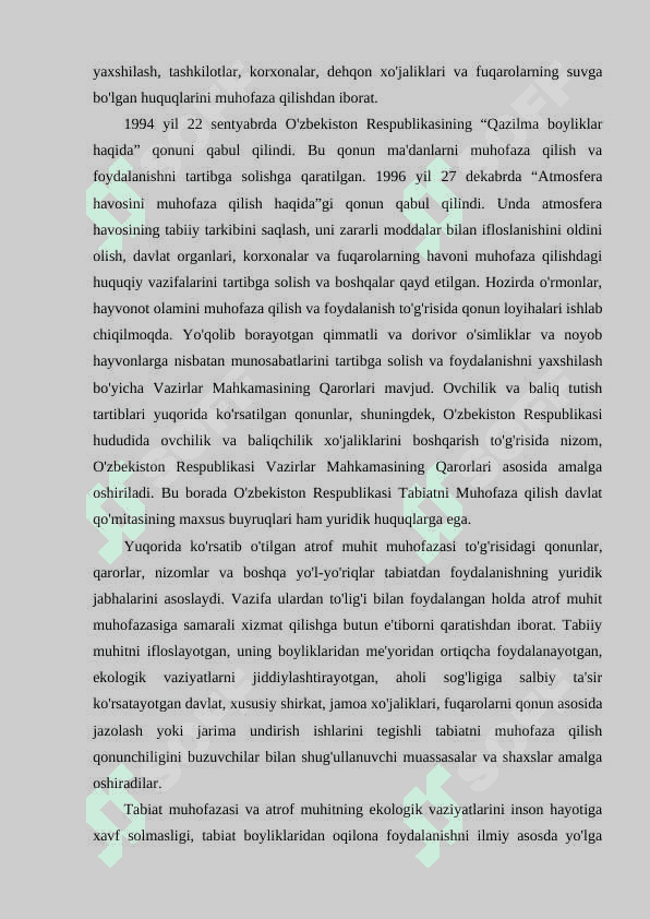 TABIATNI MUHOFAZA QILISH PRINTSIPLARI. 5