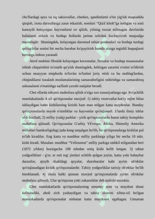 TABIATNI MUHOFAZA QILISH PRINTSIPLARI. 7