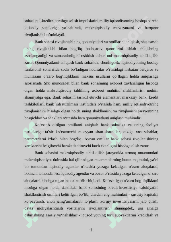 Kredit-bank tizimining institutsional oʻlchovi 3