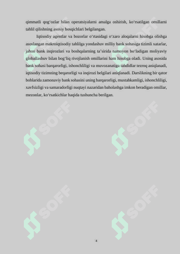 Kredit-bank tizimining institutsional oʻlchovi 4