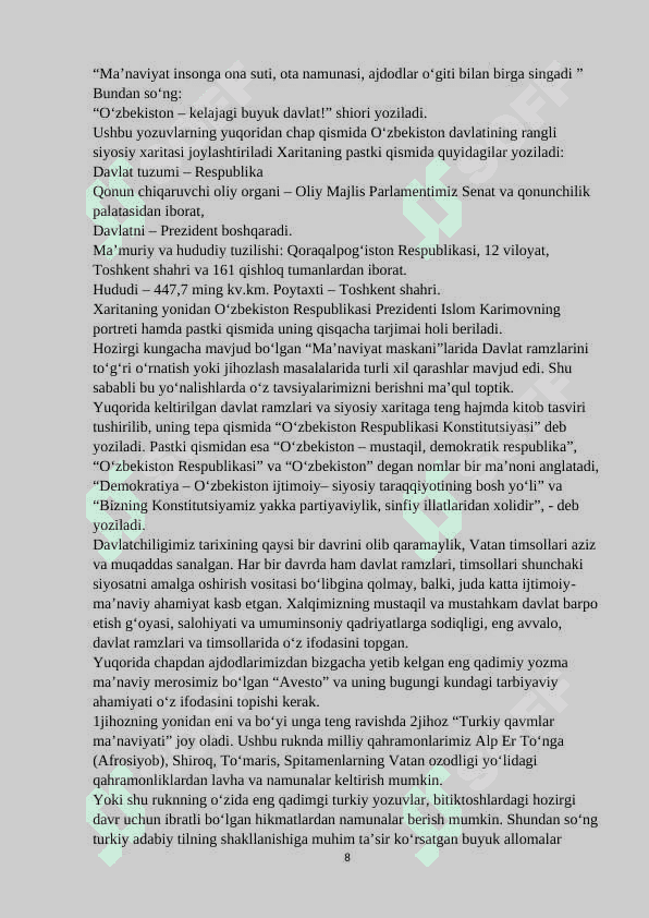Maktabning maʼnaviy-maʼrifiy ishlar boʻyicha direktor oʻrinbosarining ota-onalar bilan ishlash madaniyati 8