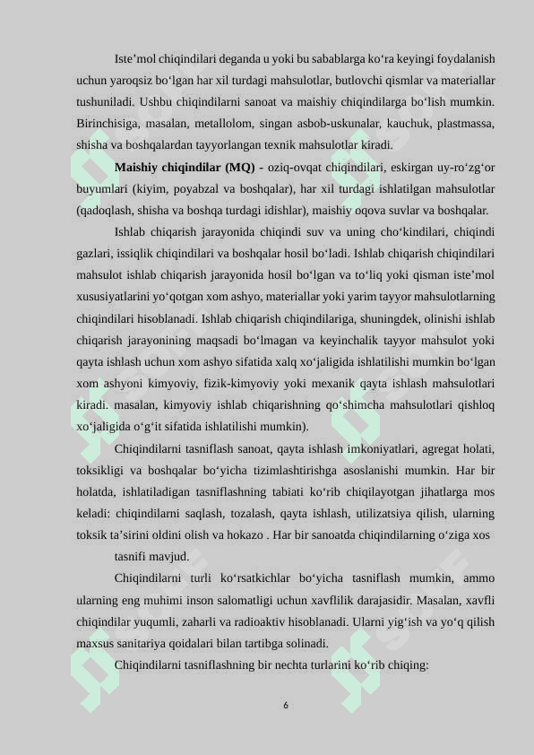 Qishloq xoʻjaligi chiqindilari va ularni qayta ishlash texnologiyalari 6