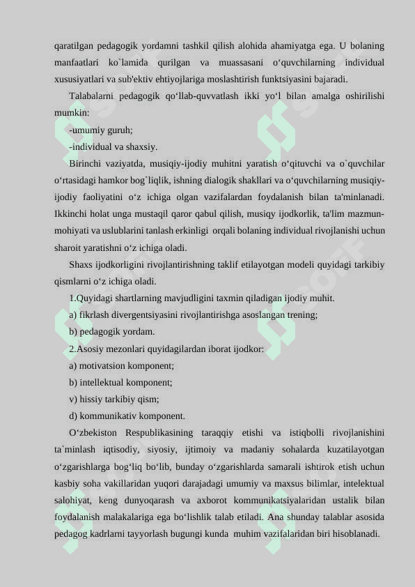 Musiqa darslarida o'quvchilarning ijodiy  faoliyatini rivojlantirish 6