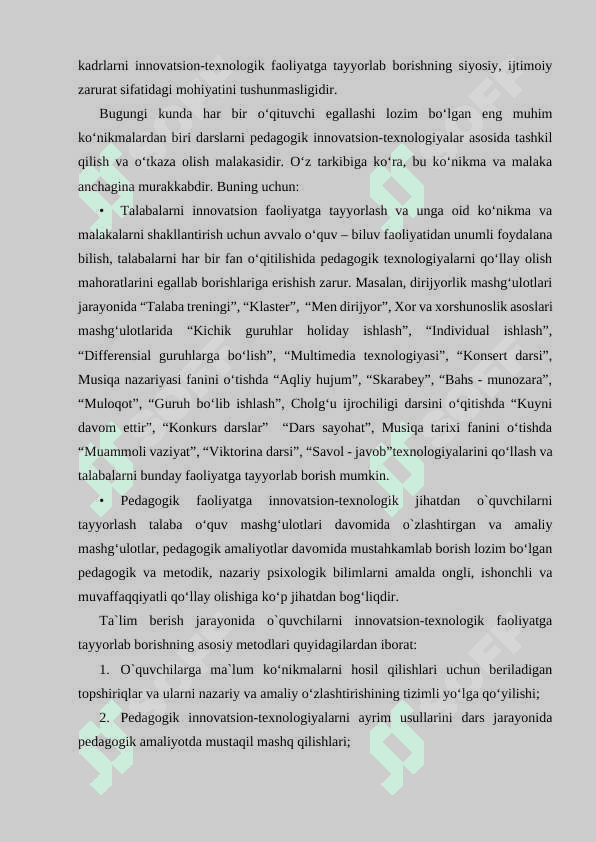 Musiqa darslarida o'quvchilarning ijodiy  faoliyatini rivojlantirish 8