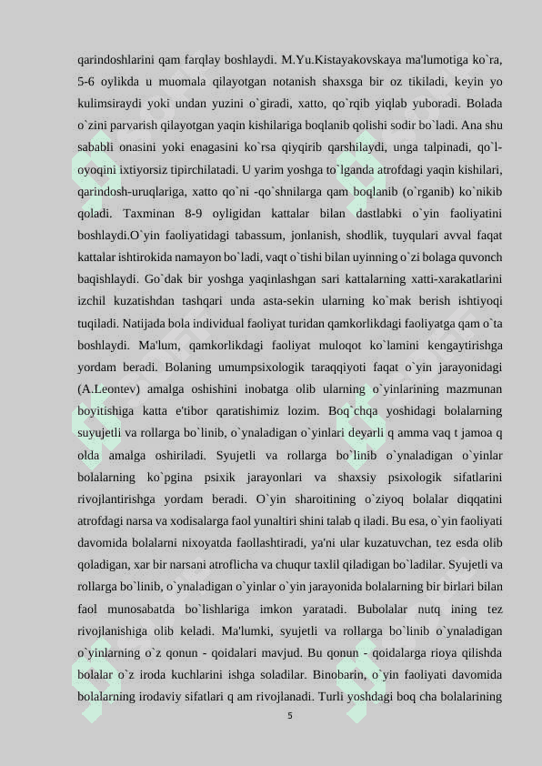 MAKTABGACHA YOSHDA PSIXIK TARAQQIYOTDA ROLLI O‘YINLARNING AHAMIYATI 5