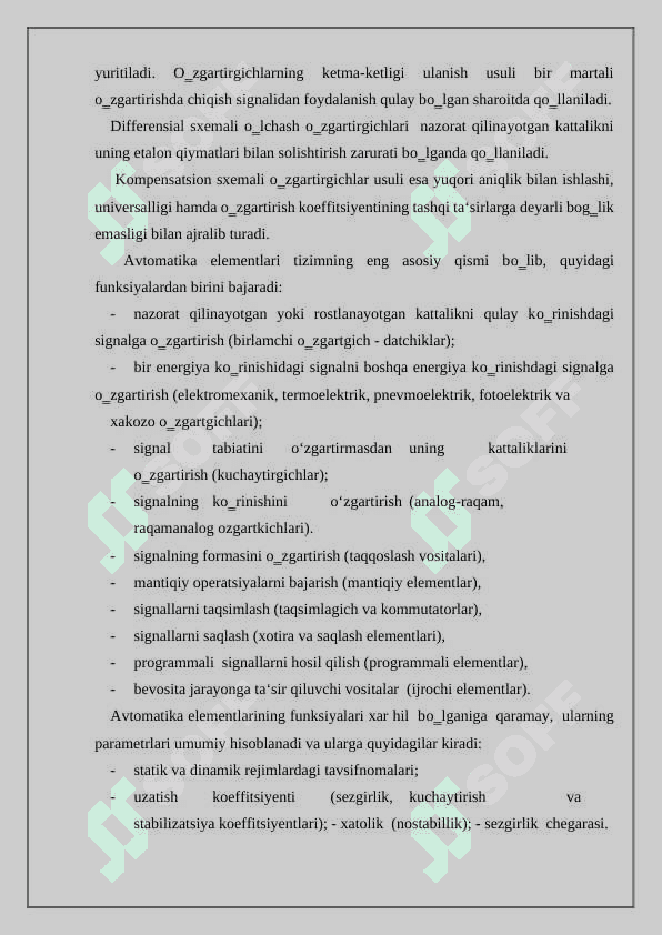 Avtomatlashtirishning mikroprotsessorli vositalarida qoʻllaniladigan xotira qurilmalari 4