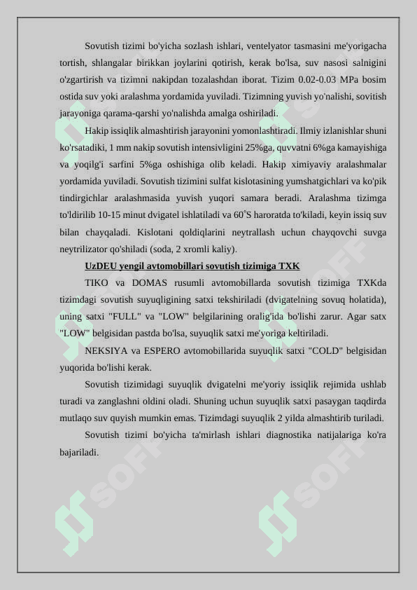 Avtomobil dvigatellarning krivoship va gaz taqsimlash mexanizmlari hamda uning sovishish, moylash, ta'minlash. O't oldirish tizimlari elementlarini ta'mirlash va uning tarkibiy qismlarini tiklash 3