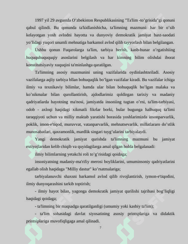 TA’LIM MENEJMENTI FANINI O’QITISHDA KOMPYUTERLI TA’LIMDAN FOYDALANISH METODIKASI. 6