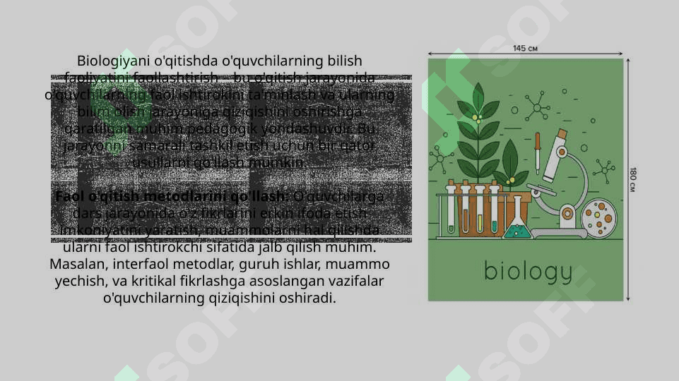 Biologiyani o'qitishda o'quvchilarning bilish faoliyatini faollashtirish yo'llari (TAQDIMOT) 3