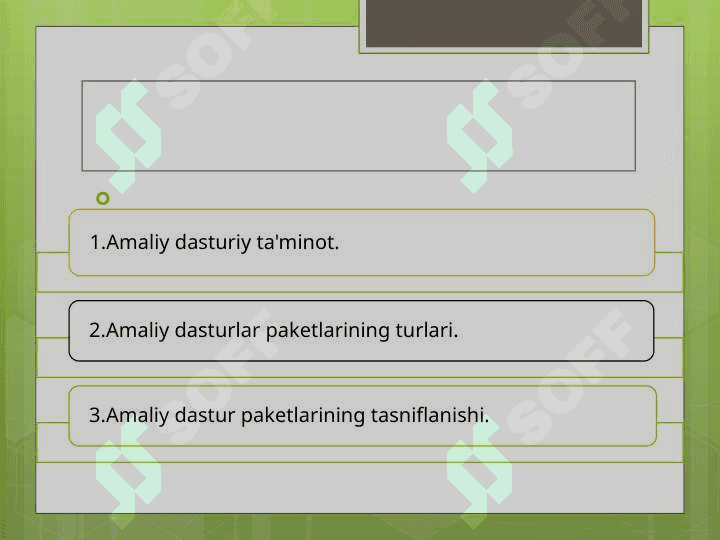 Amaliy dastur paketlari 2