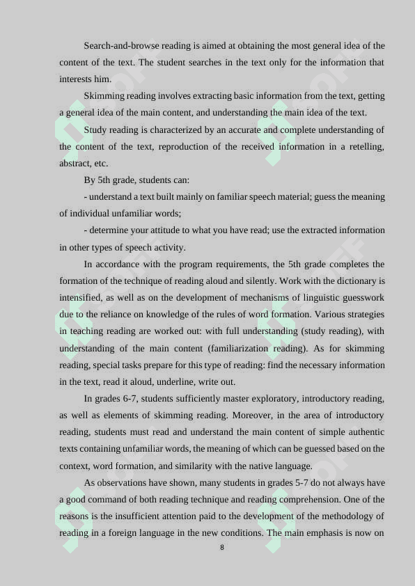 Teaching reading comprehension to young learners in English language classes 7