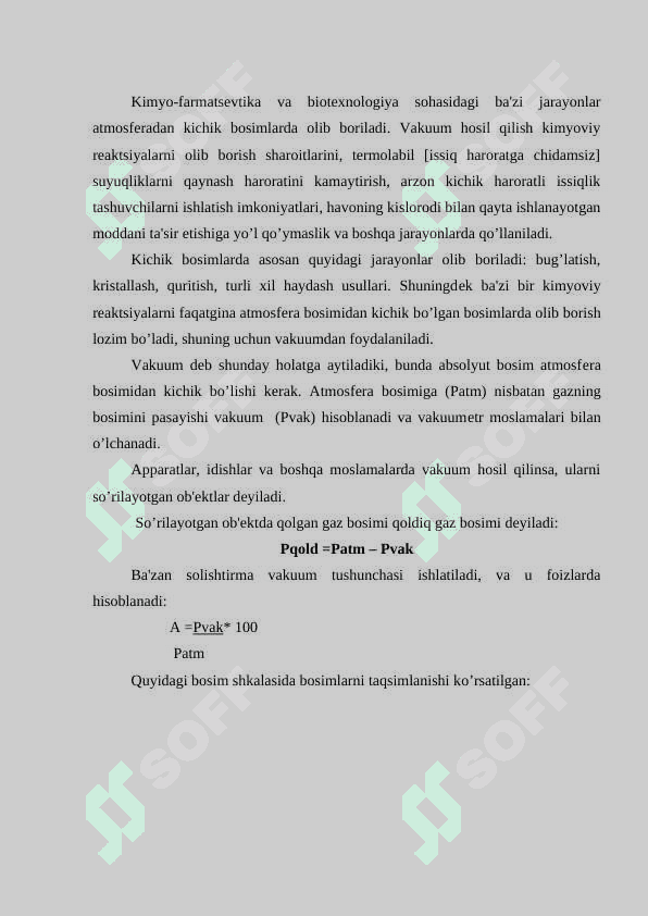 Vakuum hosil qilish 2