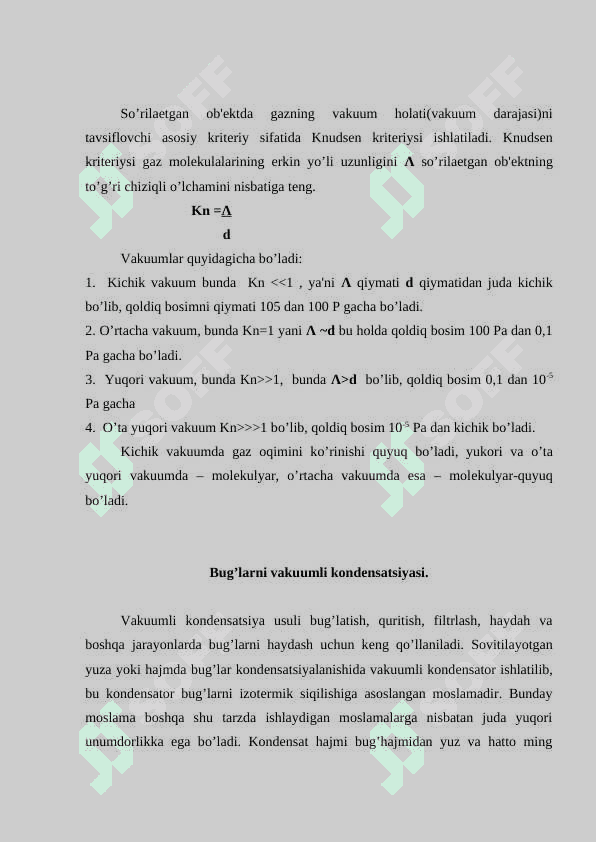 Vakuum hosil qilish 3