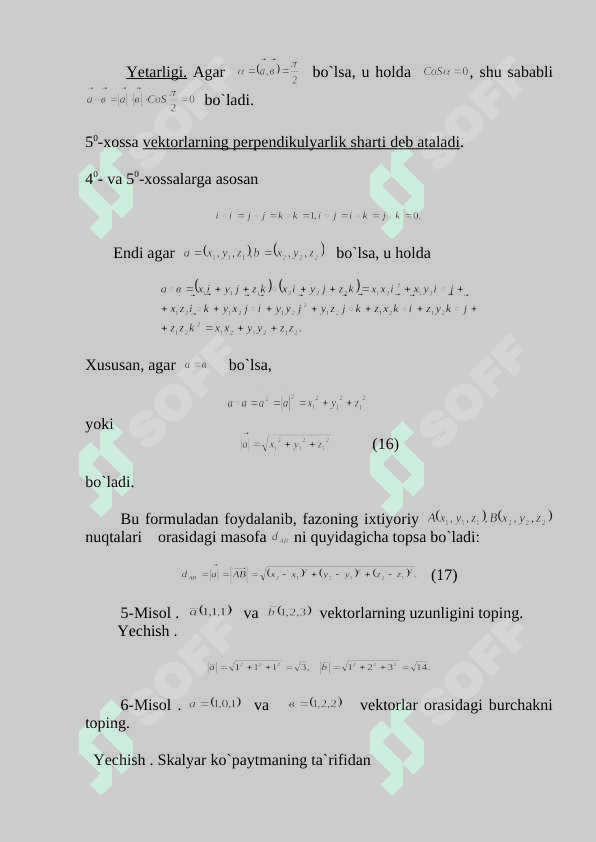 Vektorlar algebrasi elementlari 8