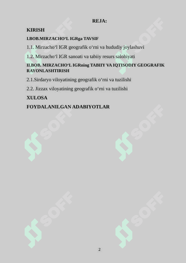 “Mirzacho‘l iqtisodiy rayoni ” 2