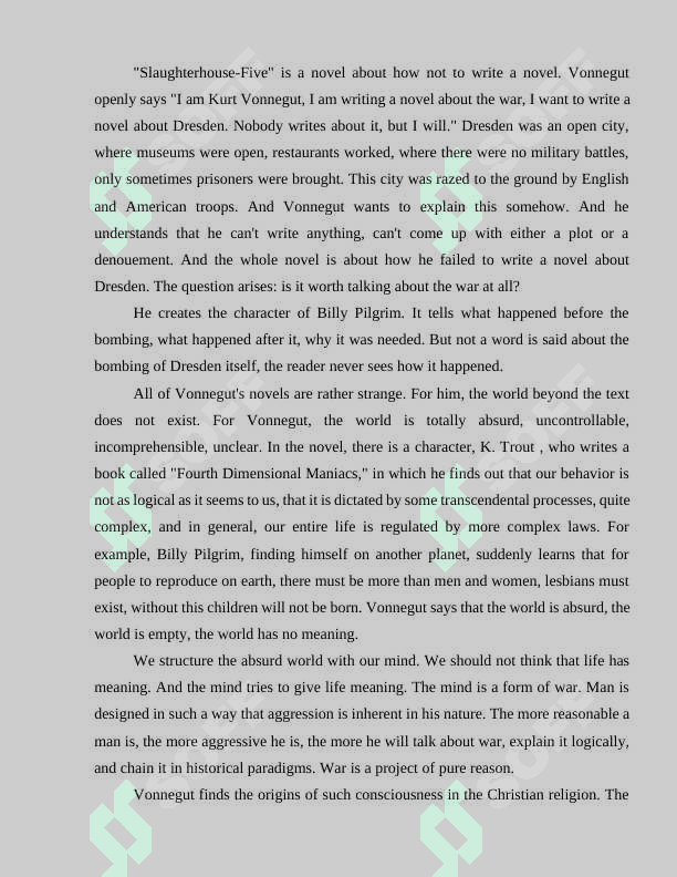 Satiric-science-fiction in words by Kur Vonnegut 7
