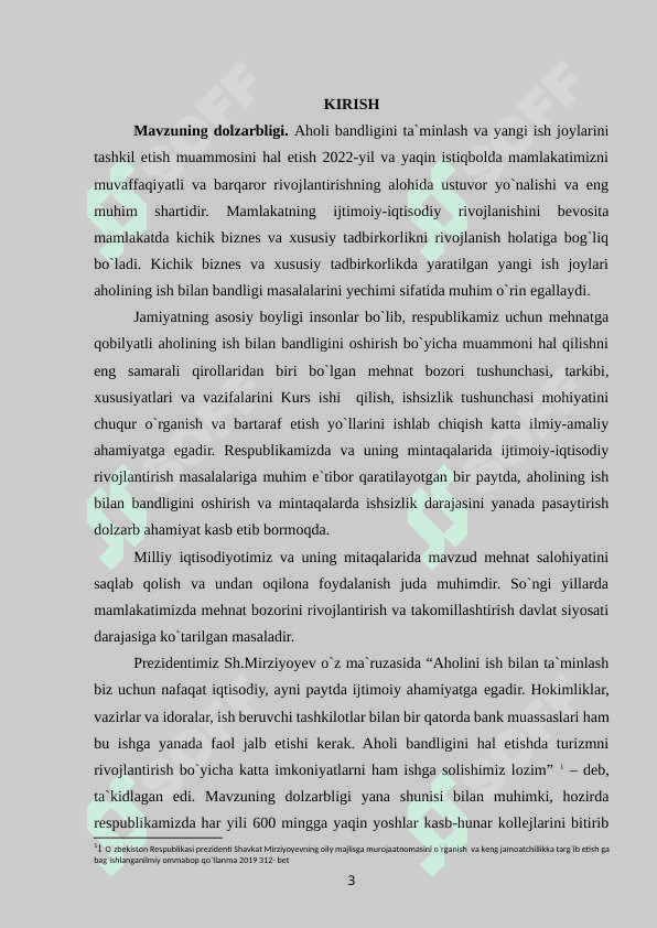 “ O‘zbekistonda agrosanoat majmuining rivojlanishi va istiqbollari ” 3