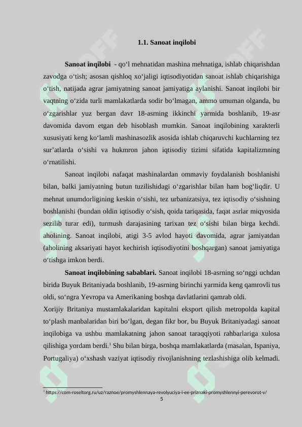 Yevropa va Shimoliy Amerika mamlakatlaridagi sanoat inqilobining dunyo iqtisodiyotiga ta’siri 5
