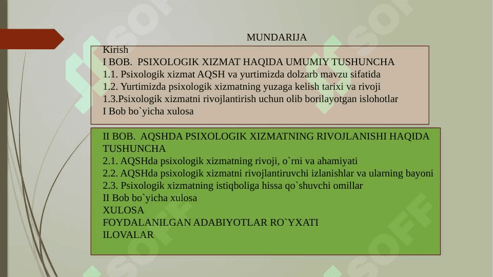 Psixologik xizmatning rivojlanishi (AQSH) misolida 3