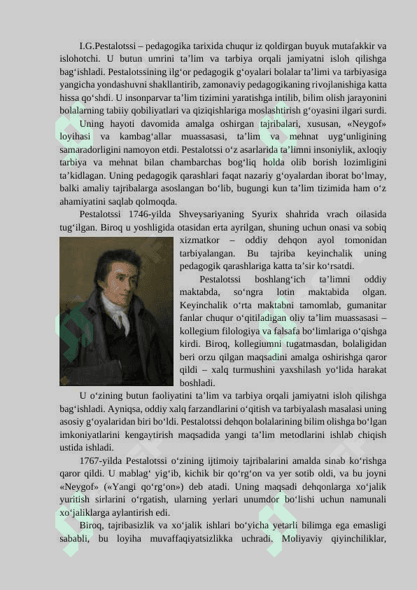 Iogann Genrix Pestalotssining pedagogik nazariyasi (Иоганн Генрих Песталоццининг педагогик назарияси) 3
