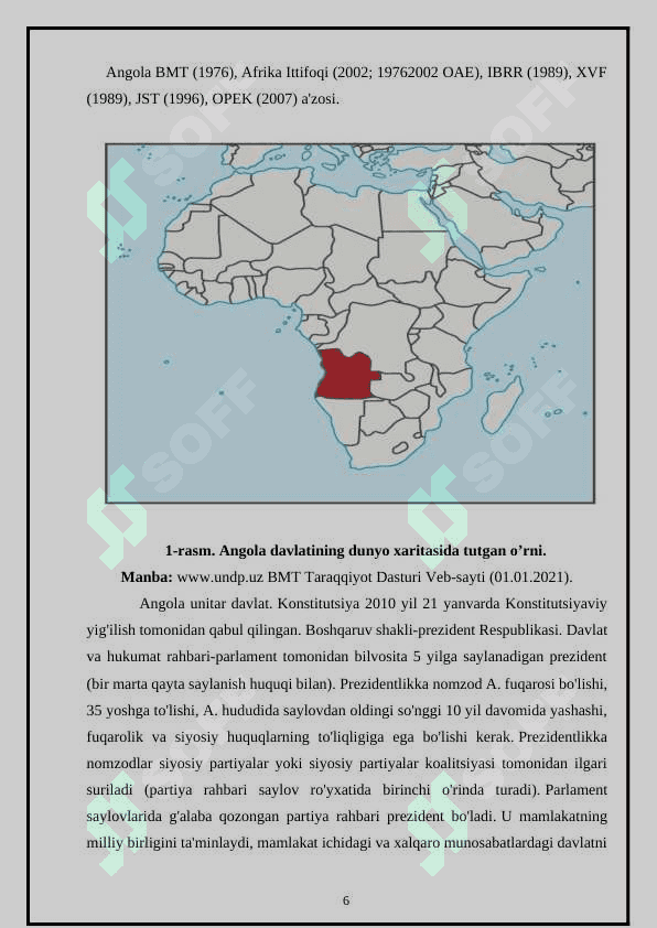 ANGOLA  DAVLATINING IQTISODIY GEOGRAFIK TAVSIFI 6