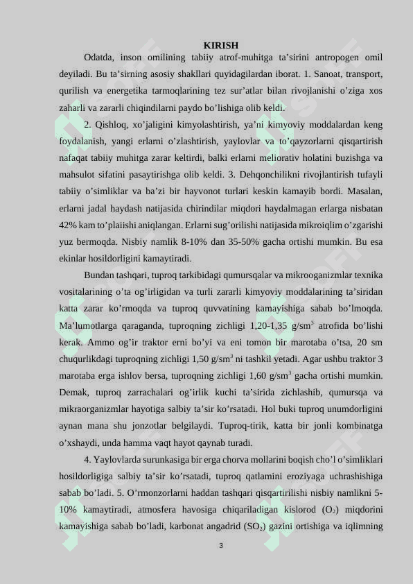 “Insonning tabiatga ta`siri haqida umumiy tushuncha” 3