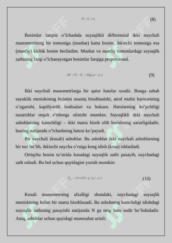 Bosim o’lchash asboblari 6