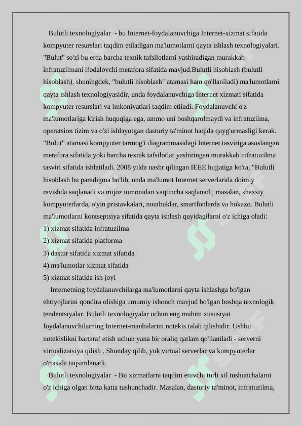 bulutli texnologiyalarning asosiy turlari 2