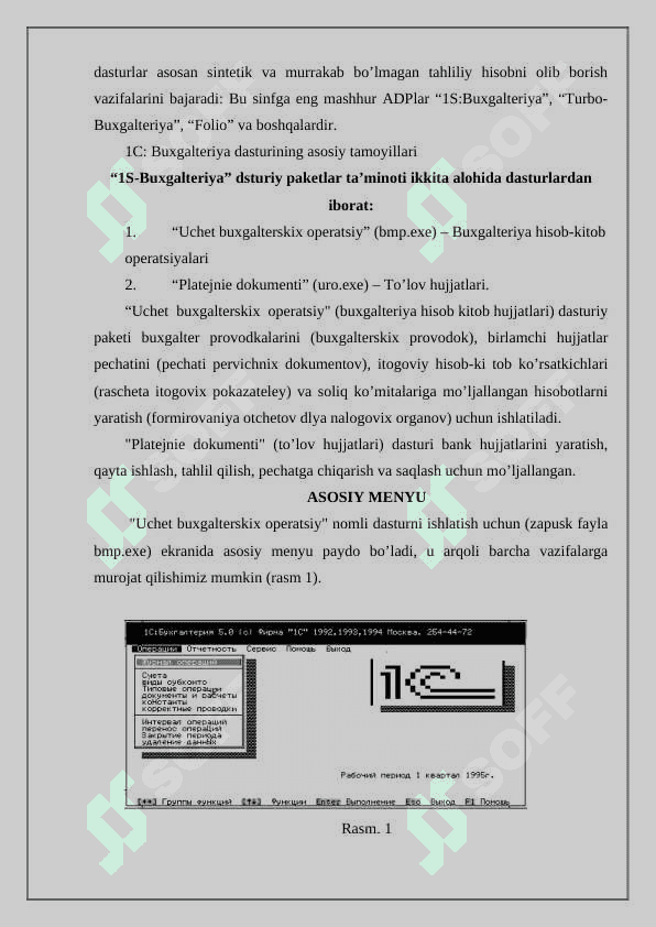 Buxgalteriya axborot tizimlari. Korxonalar buxgalteriyasida dasturiy 4