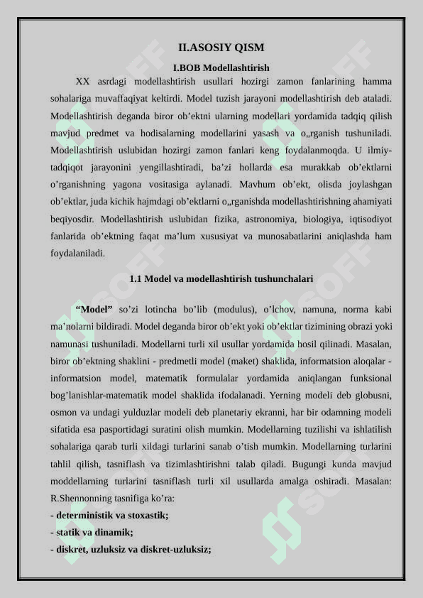 : Fizik va kimyoviy jarayonlarni matematik va kompyuterda modellashtirish 4