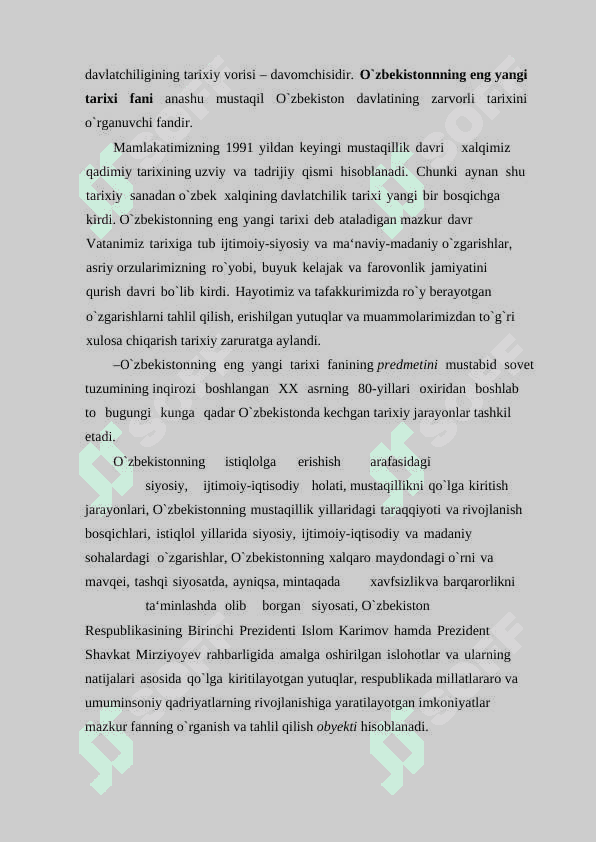 O`zbekiston mustaqillikka erishish ostonasida 3
