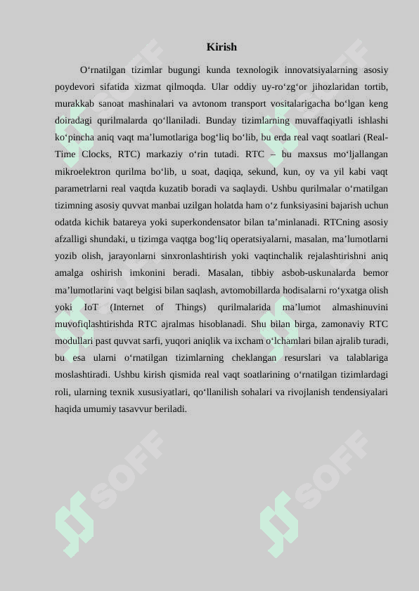 O‘rnatilgan tizimlarda real vaqt soatlari (RTC) 3