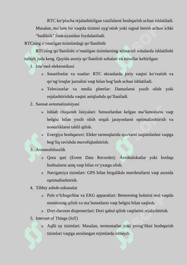 O‘rnatilgan tizimlarda real vaqt soatlari (RTC) 8