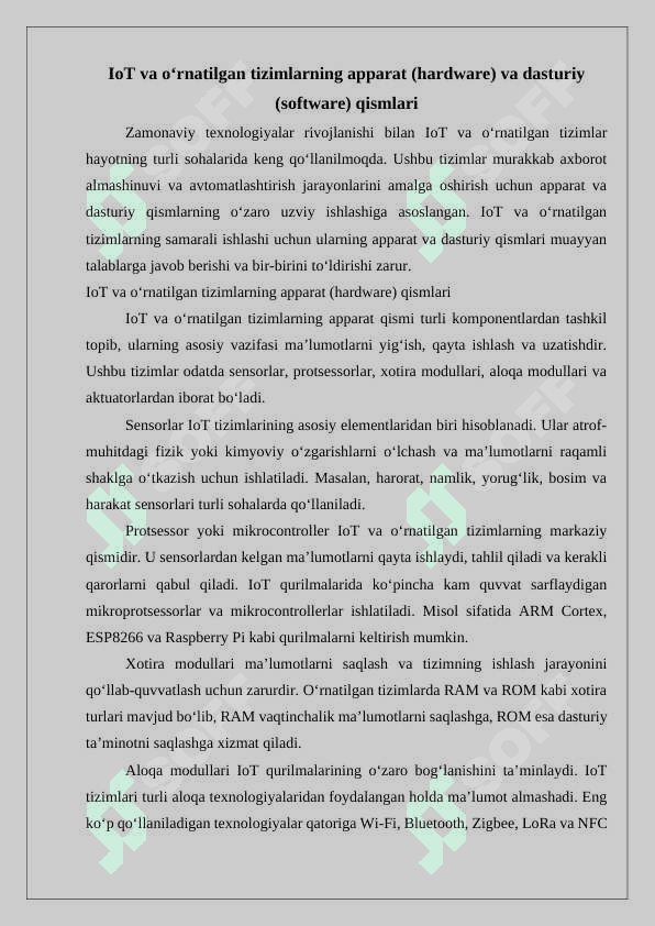 IoT va o‘rnatilgan tizimlarning integratsiyasi 6