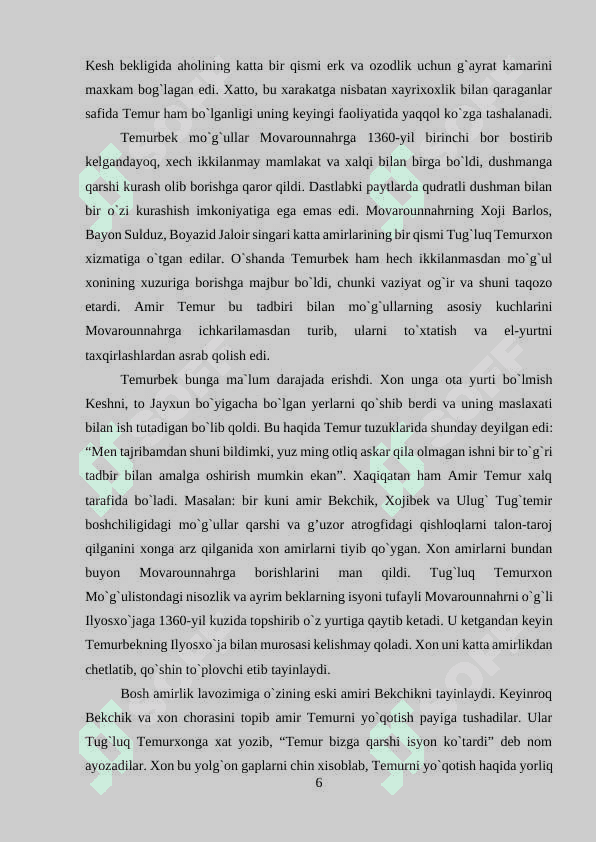 Amir temur davlat boshqaruvi 6