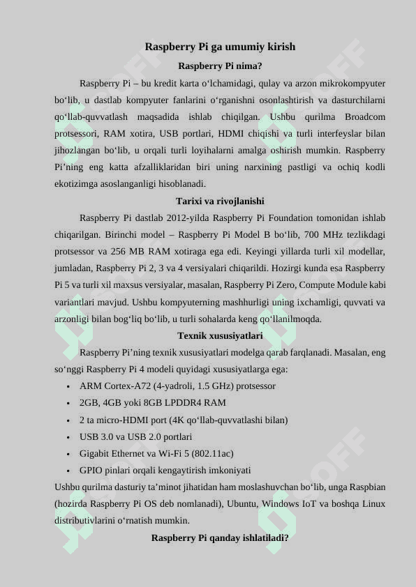 Raspberry Pi va uning dasturiy ekotizimi 3