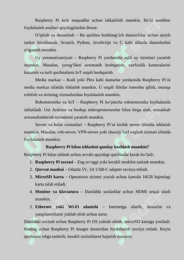 Raspberry Pi va uning dasturiy ekotizimi 4