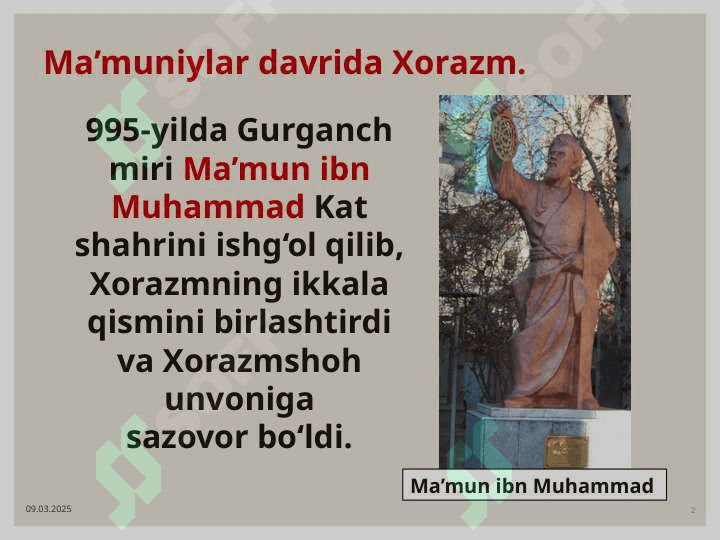 Xorazm davlati va uning yuksalishi 2