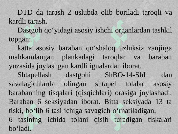 IPAK TOLALARINI TARASh. Ipak tolalarini piltalash 6
