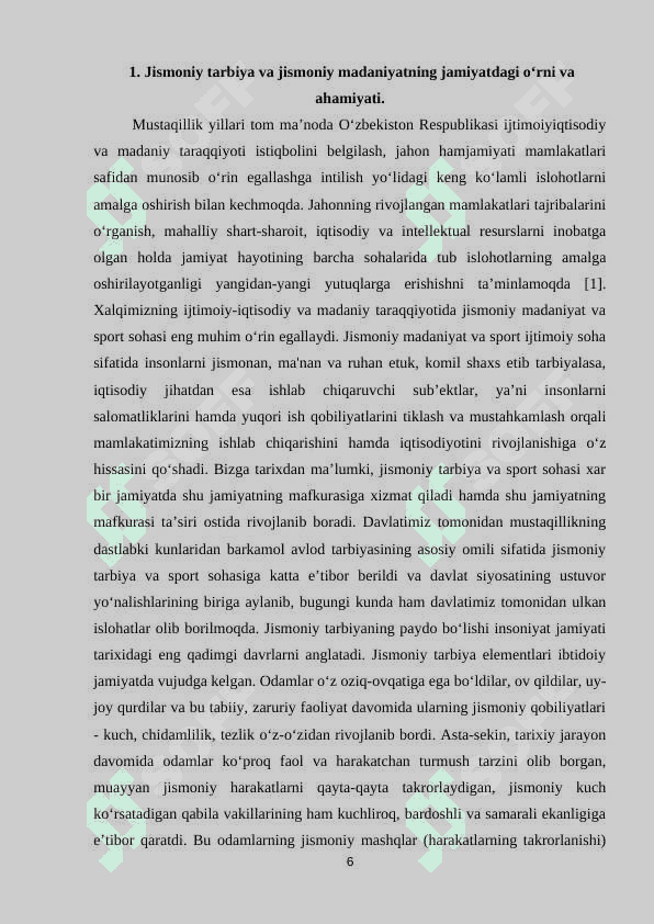 SHAXS TARBIYASIDA JISMONIY TARBIYANING TUTGAN O‘RNI 6