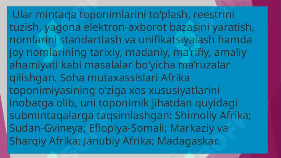Afrika toponimlar 4